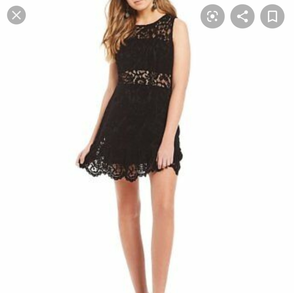 Velvet, lace dress